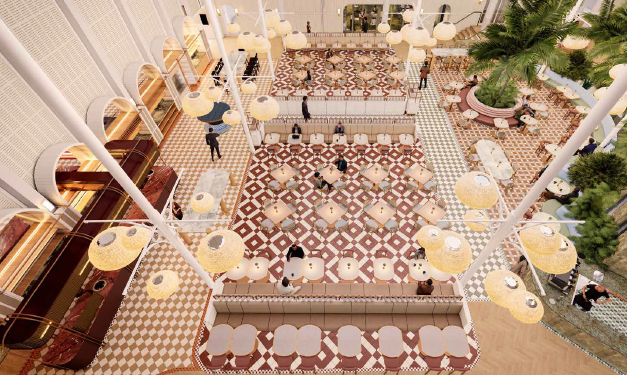 Artist render of the Esplanade Hotel refurbishment