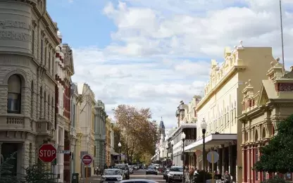 A look down high street in Fremantle West End