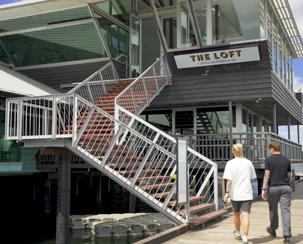 Boardwalk entrance of Little Creatures Brewery