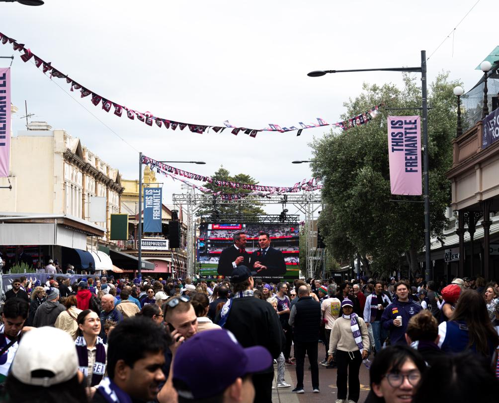 a shot of the Cappuccino strip on Grand Final Day 
